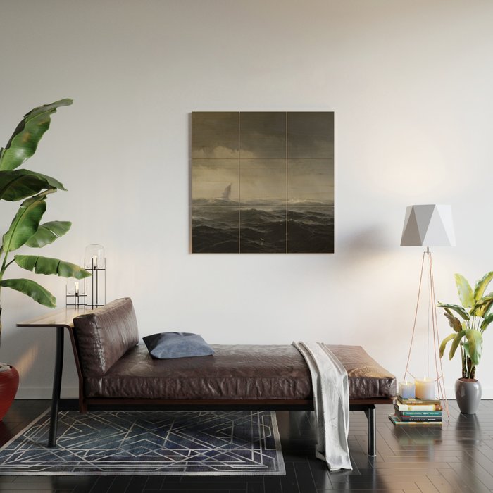 The Sea by Edward Moran, 1870 Wood Wall Art Gallery Image 2