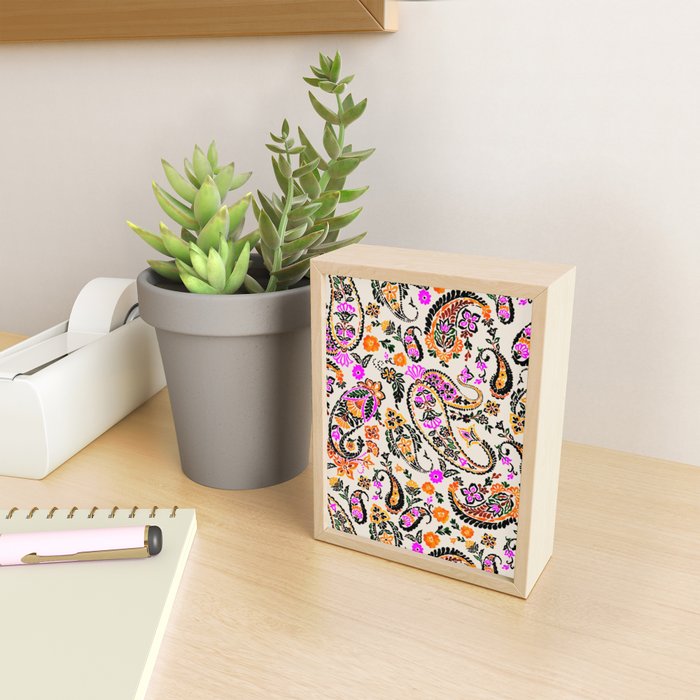Vibrant paisley print Mini Art Print Gallery Image 2
