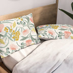 Flora Australis White Pillow Sham Gallery Image 2