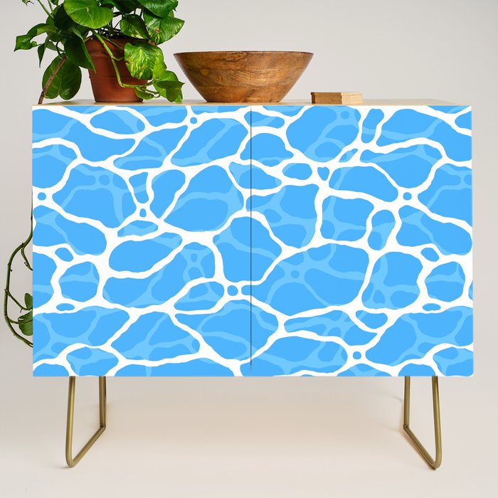 Blue water wave ripple texture pattern Credenza Gallery Image 1