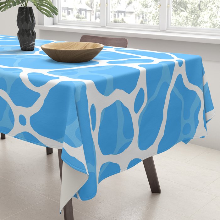 Blue water wave ripple texture pattern Tablecloth Gallery Image 3