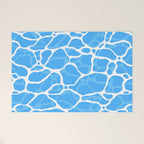 Blue water wave ripple texture pattern Welcome Mat Gallery Image 1