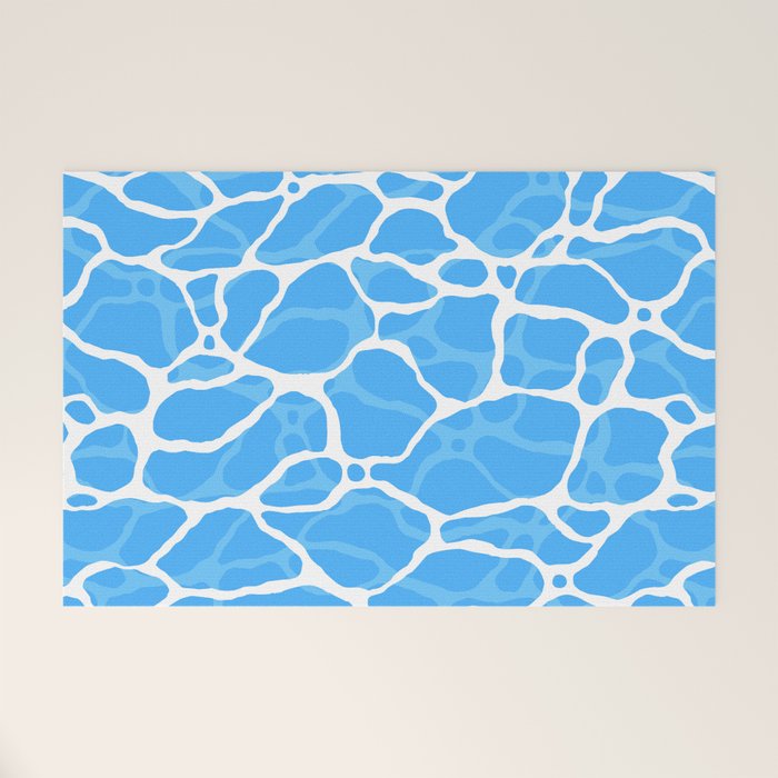 Blue water wave ripple texture pattern Welcome Mat Gallery Image 1