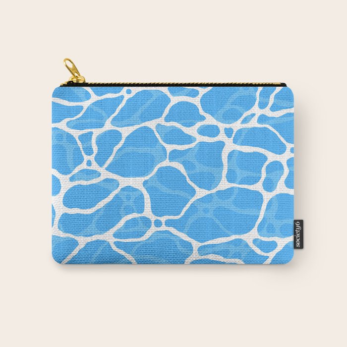 Blue water wave ripple texture pattern Carry All Pouch Gallery Image 1