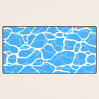 Blue water wave ripple texture pattern Desk Mat Gallery Image 3
