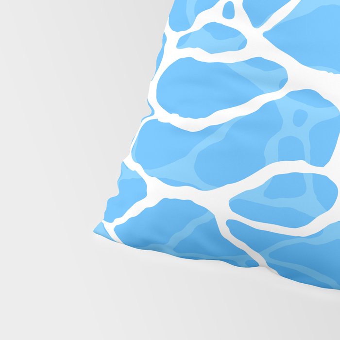 Blue water wave ripple texture pattern Pillow Sham Gallery Image 4