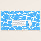 Blue water wave ripple texture pattern Desk Mat Gallery Image 1