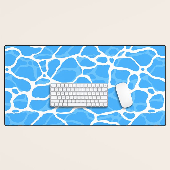 Blue water wave ripple texture pattern Desk Mat Gallery Image 1