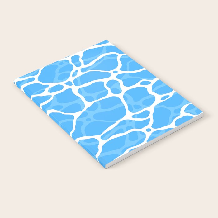 Blue water wave ripple texture pattern Notebook Gallery Image 1