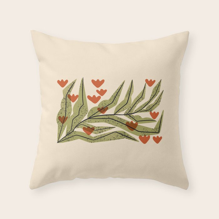 Reaching Tulips Throw Pillow Gallery Image 1