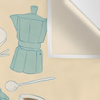 Moka Pots and Espresso Cups Wall Tapestry Gallery Image 3