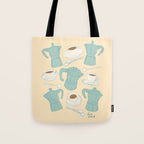 Moka Pots and Espresso Cups Tote Bag Gallery Image 1