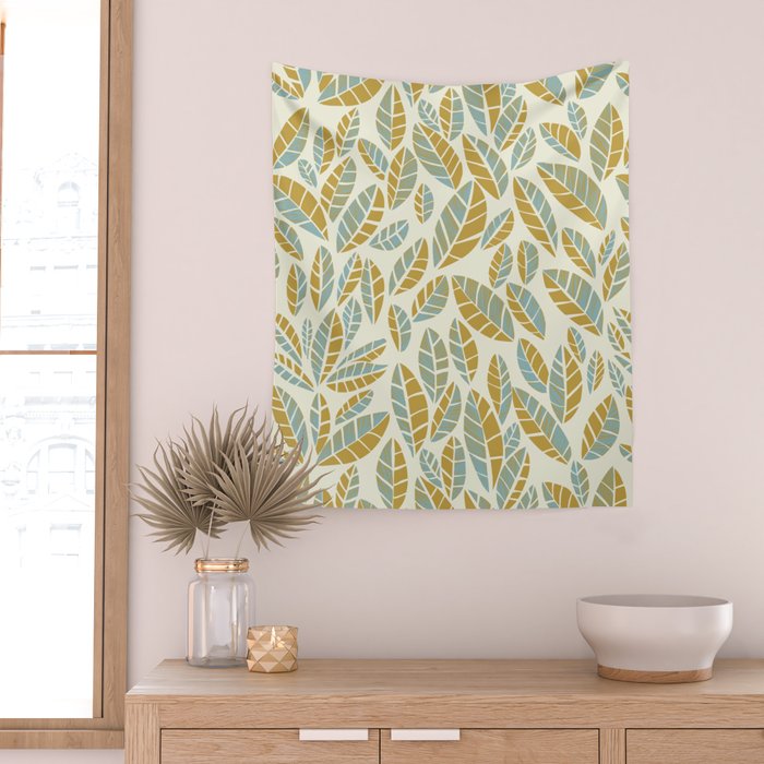 Wildlife Safari Laeves moss Wall Tapestry Gallery Image 2