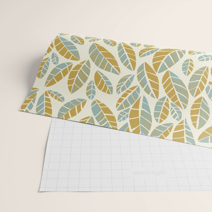 Wildlife Safari Laeves moss Wrapping Paper Gallery Image 2