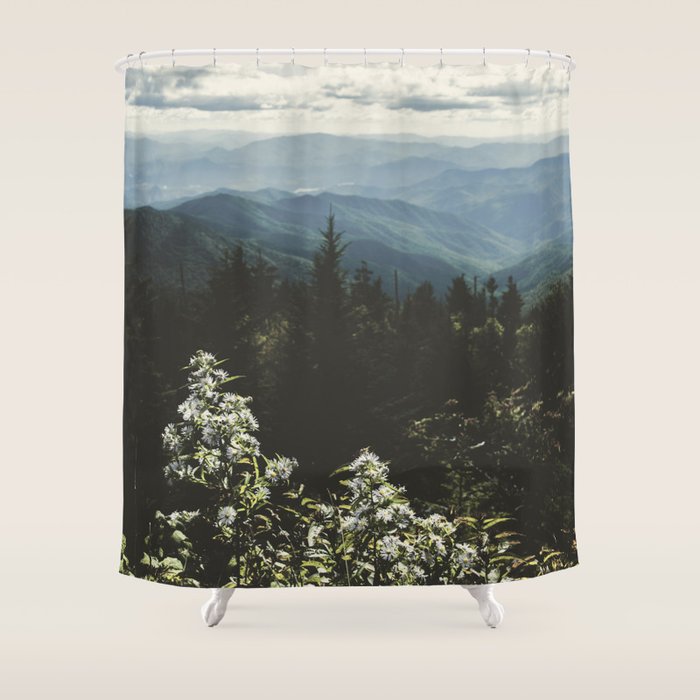 Smoky Mountains - Nature Photography Shower Curtain Gallery Image 1