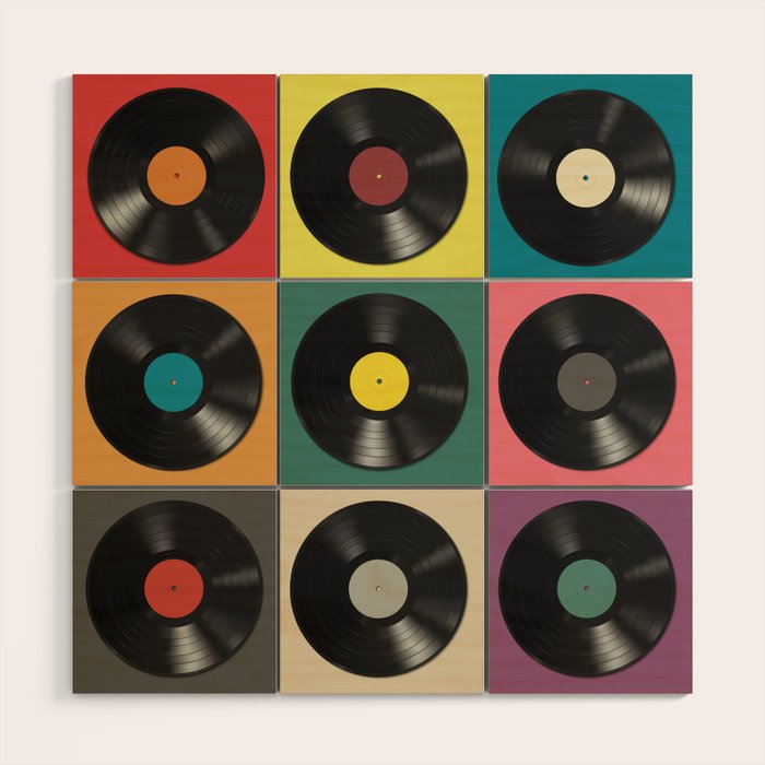 Vinyl Record Wood Wall Art Gallery Image 1