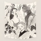 Summer Ladies B&W Wall Tapestry Gallery Image 4