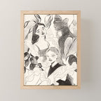 Summer Ladies B&W Mini Art Print Gallery Image 1