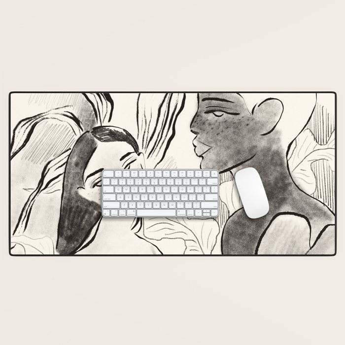 Summer Ladies B&W Desk Mat Gallery Image 1