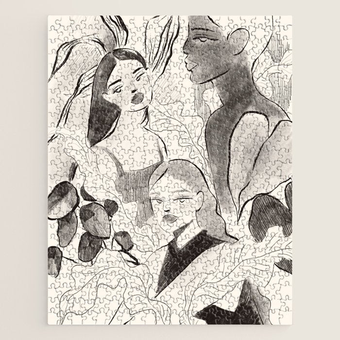 Summer Ladies B&W Jigsaw Puzzle Gallery Image 1
