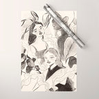 Summer Ladies B&W Wrapping Paper Gallery Image 1