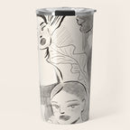 Summer Ladies B&W Travel Mug Gallery Image 1