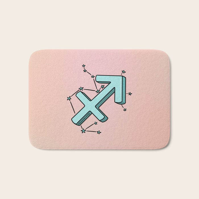 Sagittarius Symbol Bath Mat Gallery Image 1