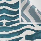 Zebra Print - Teal Palette Wall Tapestry Gallery Image 3