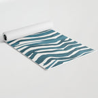 Zebra Print - Teal Palette Yoga Mat Gallery Image 2