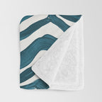 Zebra Print - Teal Palette Throw Blanket Gallery Image 3