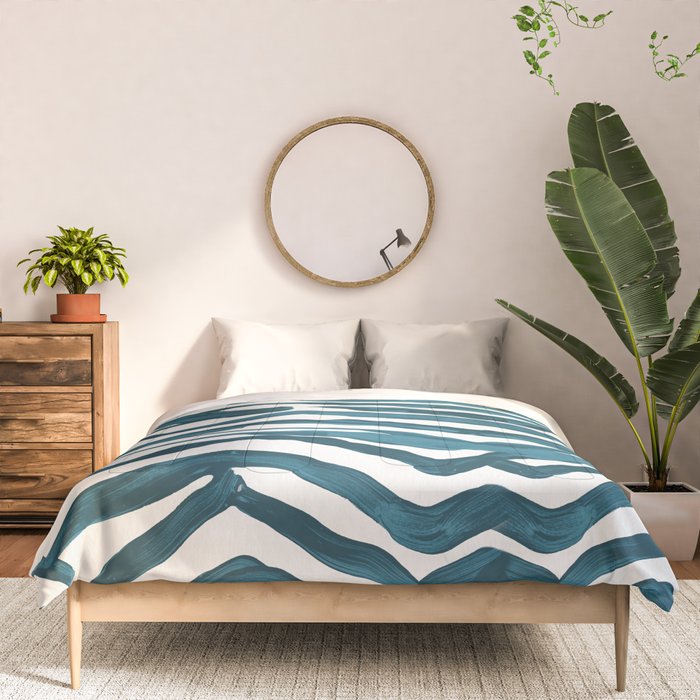 Zebra Print - Teal Palette Comforter Gallery Image 3
