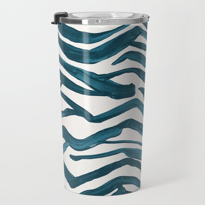 Zebra Print - Teal Palette Travel Mug Gallery Image 3