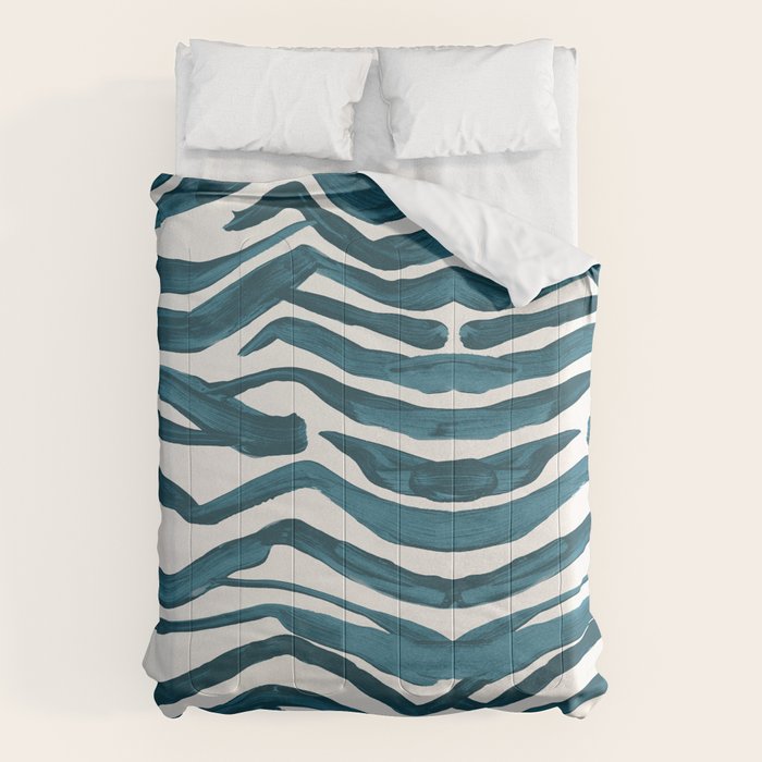 Zebra Print - Teal Palette Comforter Gallery Image 6