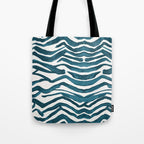 Zebra Print - Teal Palette Tote Bag Gallery Image 1