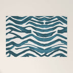 Zebra Print - Teal Palette Welcome Mat Gallery Image 1