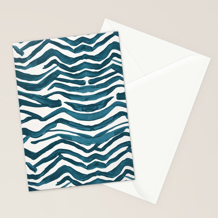 Zebra Print - Teal Palette Stationery Card Gallery Image 2