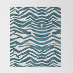 Zebra Print - Teal Palette Throw Blanket Gallery Image 2