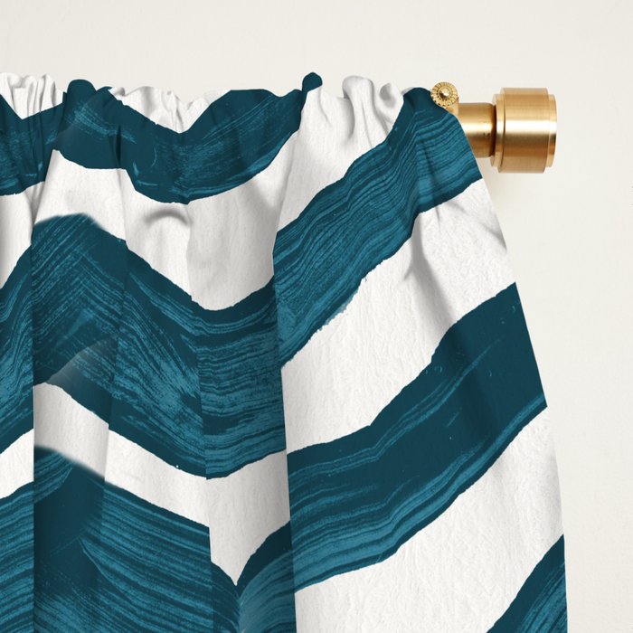 Zebra Print - Teal Palette Window Curtain Gallery Image 2