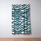 Zebra Print - Teal Palette Window Curtain Gallery Image 3