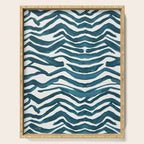 Zebra Print - Teal Palette Serving Tray Gallery Image 1