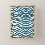 Zebra Print - Teal Palette Mini Art Print Gallery Image 1