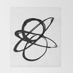 Astral Orbit White Background Throw Blanket Gallery Image 2