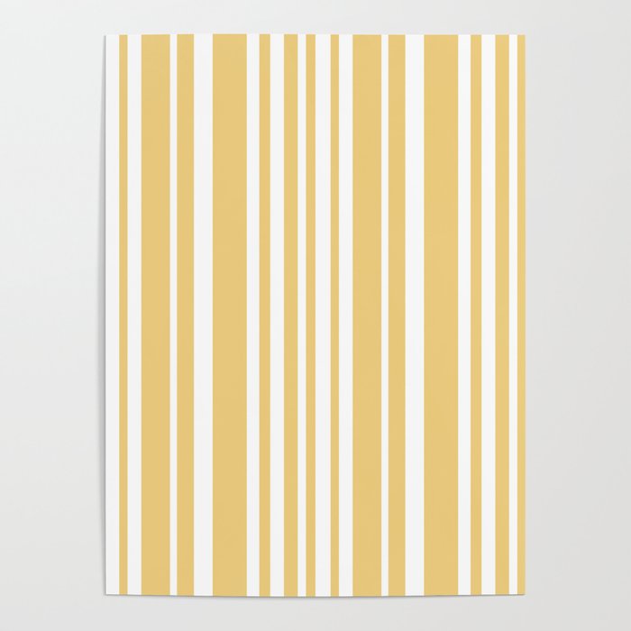 Classic Stripes XLIV - Pastel Yellow Poster Gallery Image 1