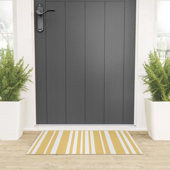 Classic Stripes XLIV - Pastel Yellow Welcome Mat Gallery Image 3