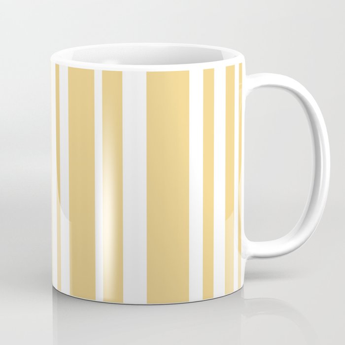 Classic Stripes XLIV - Pastel Yellow Coffee Mug Gallery Image 1