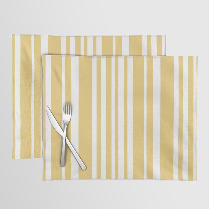 Classic Stripes XLIV - Pastel Yellow Placemat Gallery Image 1