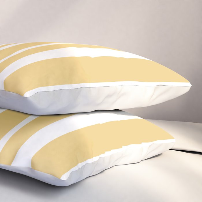 Classic Stripes XLIV - Pastel Yellow Pillow Sham Gallery Image 3