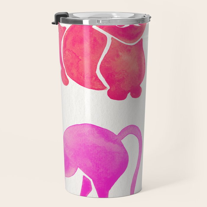 Cat Positions - Pink OmbrÃ© Palette Travel Mug Gallery Image 3