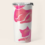 Cat Positions - Pink OmbrÃ© Palette Travel Mug Gallery Image 2