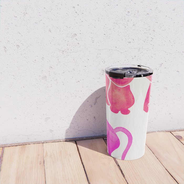 Cat Positions - Pink OmbrÃ© Palette Travel Mug Gallery Image 4
